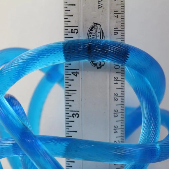 Hemp Rope Glass Art light Blue - Picture 5 of 5